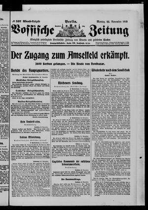 Vossische Zeitung vom 22.11.1915