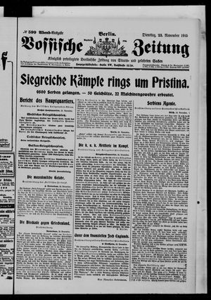Vossische Zeitung vom 23.11.1915
