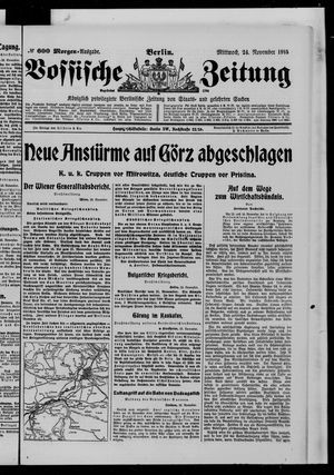 Vossische Zeitung vom 24.11.1915