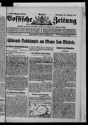 Vossische Zeitung vom 25.11.1915