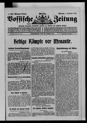 Vossische Zeitung vom 01.12.1915