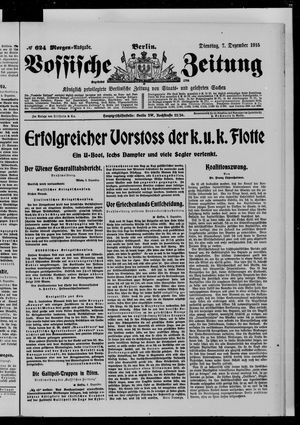 Vossische Zeitung vom 07.12.1915