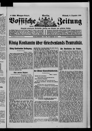 Vossische Zeitung on Dec 8, 1915