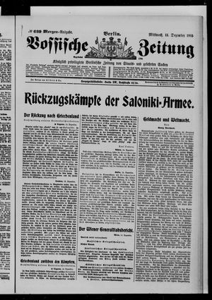 Vossische Zeitung on Dec 15, 1915