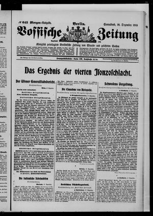 Vossische Zeitung vom 18.12.1915