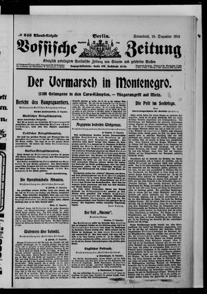 Vossische Zeitung vom 18.12.1915