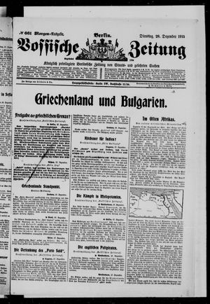 Vossische Zeitung vom 28.12.1915