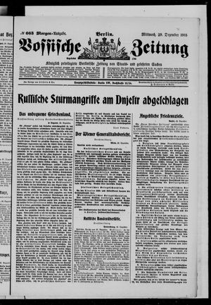 Vossische Zeitung vom 29.12.1915
