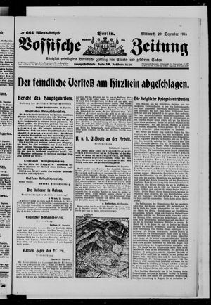 Vossische Zeitung vom 29.12.1915