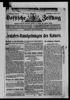Vossische Zeitung vom 01.01.1916