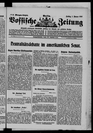 Vossische Zeitung vom 07.01.1916