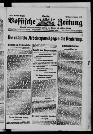 Vossische Zeitung vom 07.01.1916