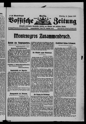 Vossische Zeitung on Jan 11, 1916