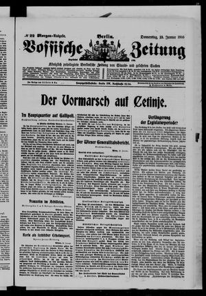 Vossische Zeitung vom 13.01.1916