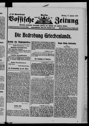 Vossische Zeitung on Jan 17, 1916