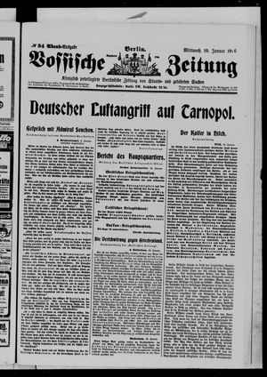 Vossische Zeitung vom 19.01.1916