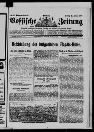 Vossische Zeitung vom 21.01.1916