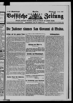 Vossische Zeitung on Jan 26, 1916