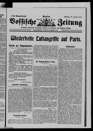 Vossische Zeitung vom 31.01.1916