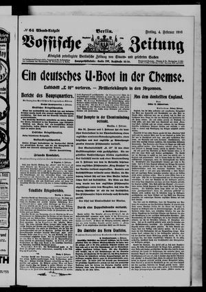 Vossische Zeitung on Feb 4, 1916