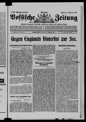 Vossische Zeitung vom 11.02.1916