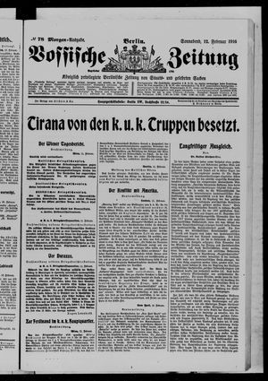 Vossische Zeitung on Feb 12, 1916