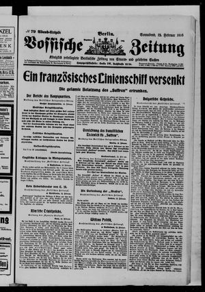 Vossische Zeitung on Feb 12, 1916