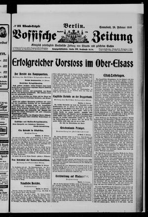 Vossische Zeitung on Feb 19, 1916