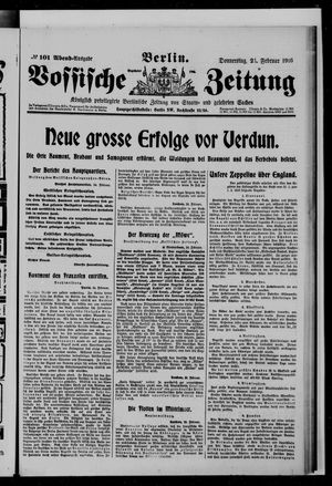 Vossische Zeitung on Feb 24, 1916