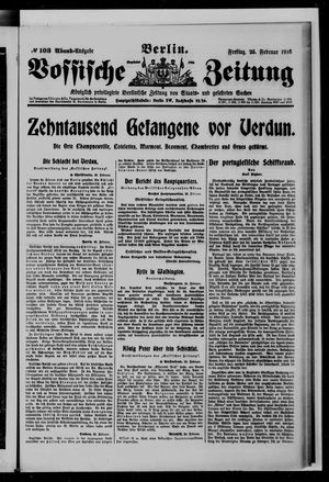 Vossische Zeitung on Feb 25, 1916