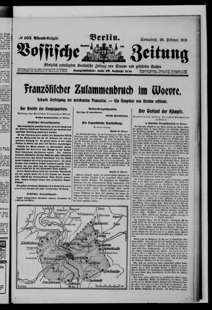 Vossische Zeitung on Feb 26, 1916