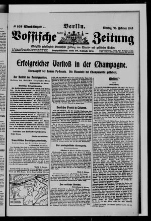 Vossische Zeitung on Feb 28, 1916