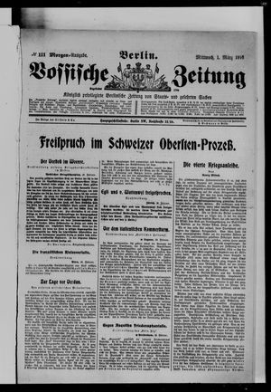Vossische Zeitung vom 01.03.1916