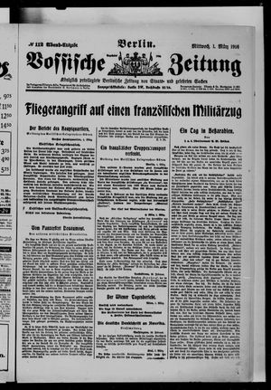 Vossische Zeitung on Mar 1, 1916