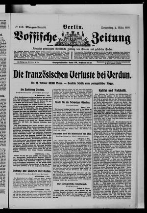 Vossische Zeitung on Mar 2, 1916