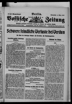 Vossische Zeitung on Mar 4, 1916