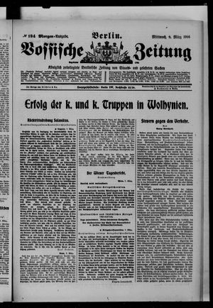 Vossische Zeitung vom 08.03.1916