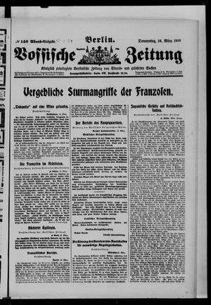 Vossische Zeitung on Mar 16, 1916