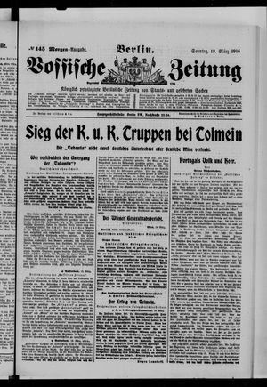 Vossische Zeitung on Mar 19, 1916