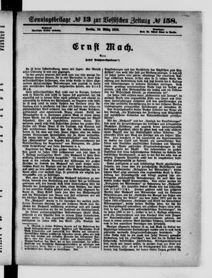 Vossische Zeitung on Mar 26, 1916