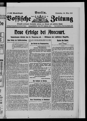 Vossische Zeitung vom 30.03.1916