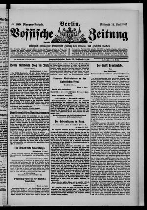 Vossische Zeitung vom 12.04.1916