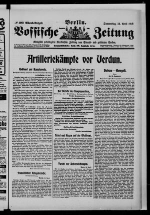 Vossische Zeitung on Apr 13, 1916