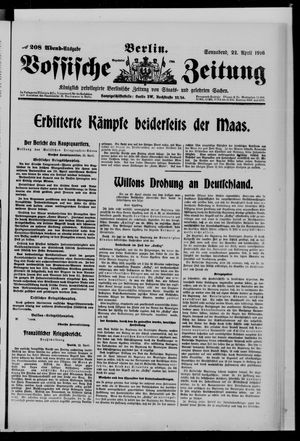 Vossische Zeitung vom 22.04.1916