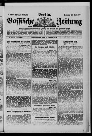 Vossische Zeitung vom 23.04.1916