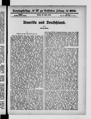 Vossische Zeitung vom 23.04.1916