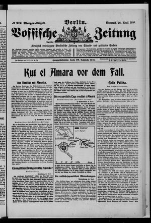 Vossische Zeitung on Apr 26, 1916