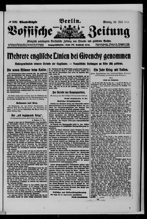 Vossische Zeitung on May 22, 1916