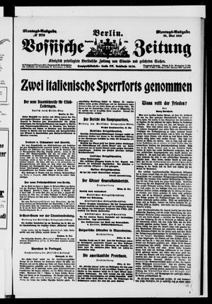 Vossische Zeitung vom 29.05.1916