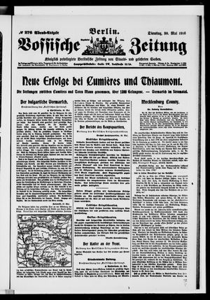 Vossische Zeitung vom 30.05.1916